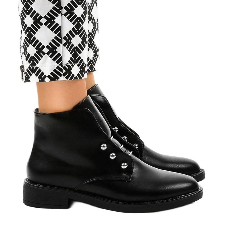 Black women's flat boots YF0535 1
