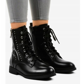 Black women's high boots with a BM197 zipper 1