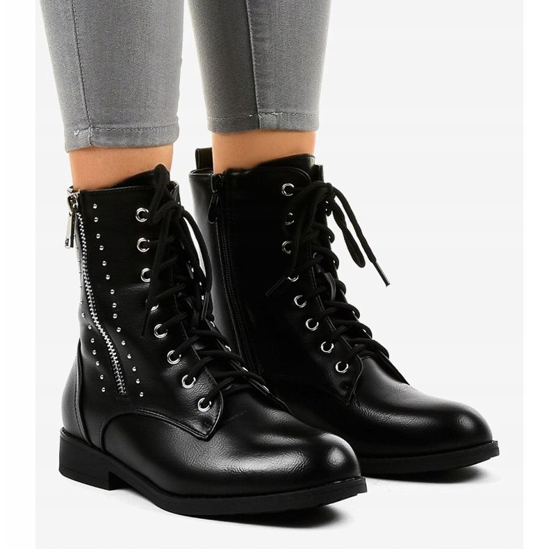Black women's high boots with a BM197 zipper 1