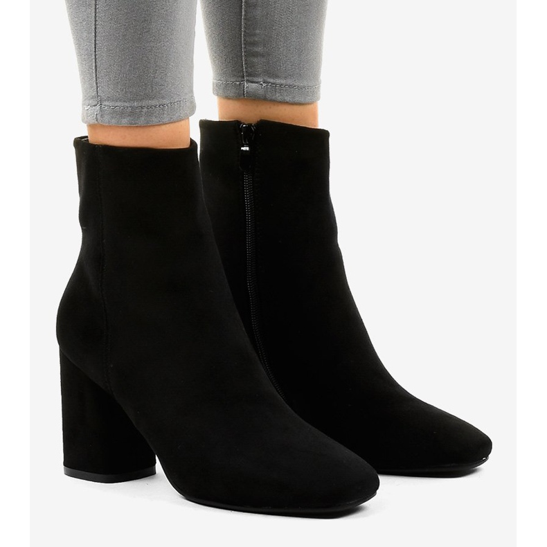 Black suede ankle boots on the 3486 post 1