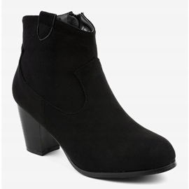 Black suede ankle boots on the F166-5 post 1