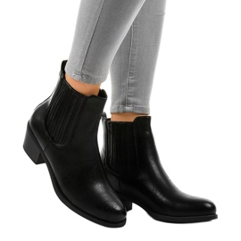 Black ankle boots on the post TX-3200 1