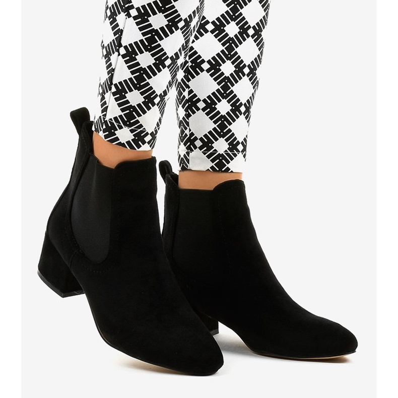 Black ankle boots with elastic 8012-PA 2