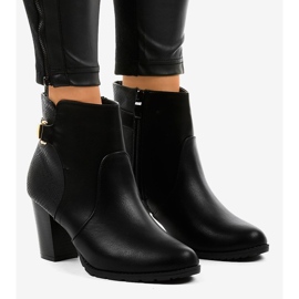 Black ankle boots with a F168 zipper 1