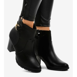 Black ankle boots with a F168 zipper 2