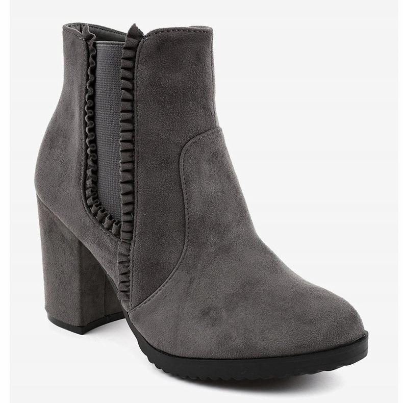 Gray suede boots on the A-762 post grey 1