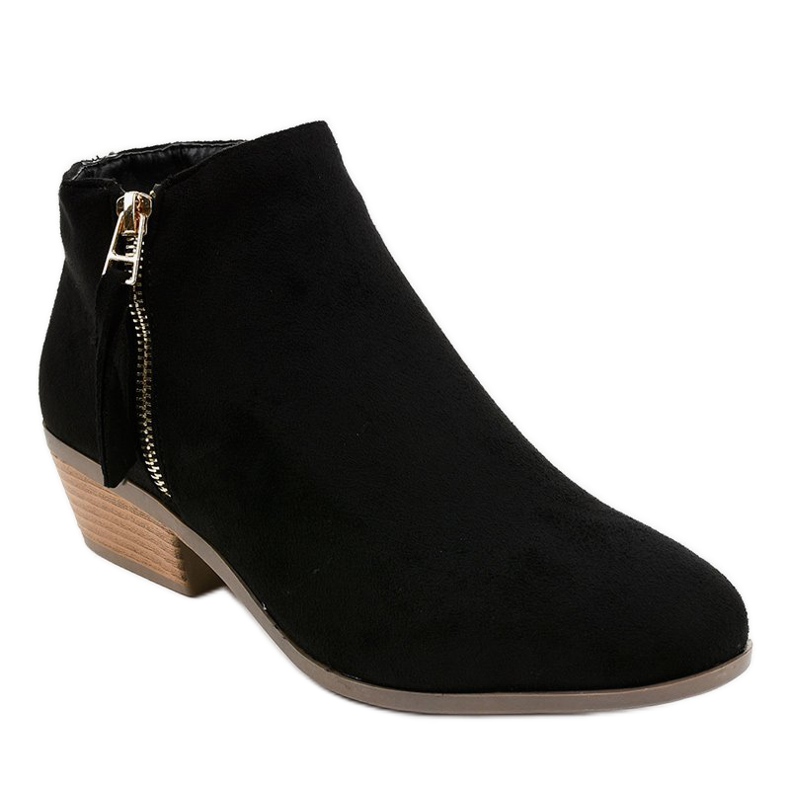 Black suede boots on a delicate W06-16 post 1