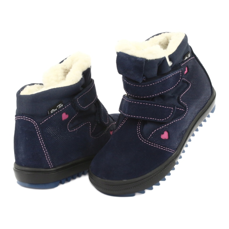 Ren But Boots with a 1541 velcro membrane navy blue pink 4