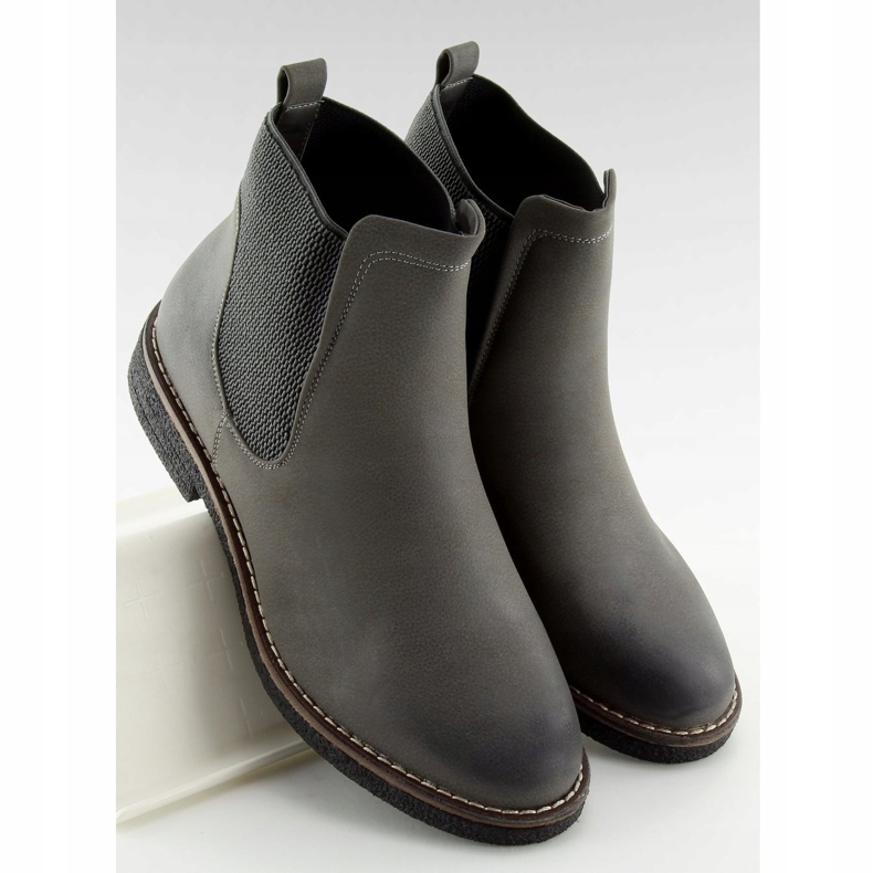 Gray Chelsea boots for women 6768-PA Gray grey 2 Gray Chelsea boots for women 6768-PA Gray grey 2