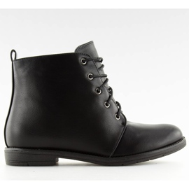 Black lace-up boots 3085 Black 2