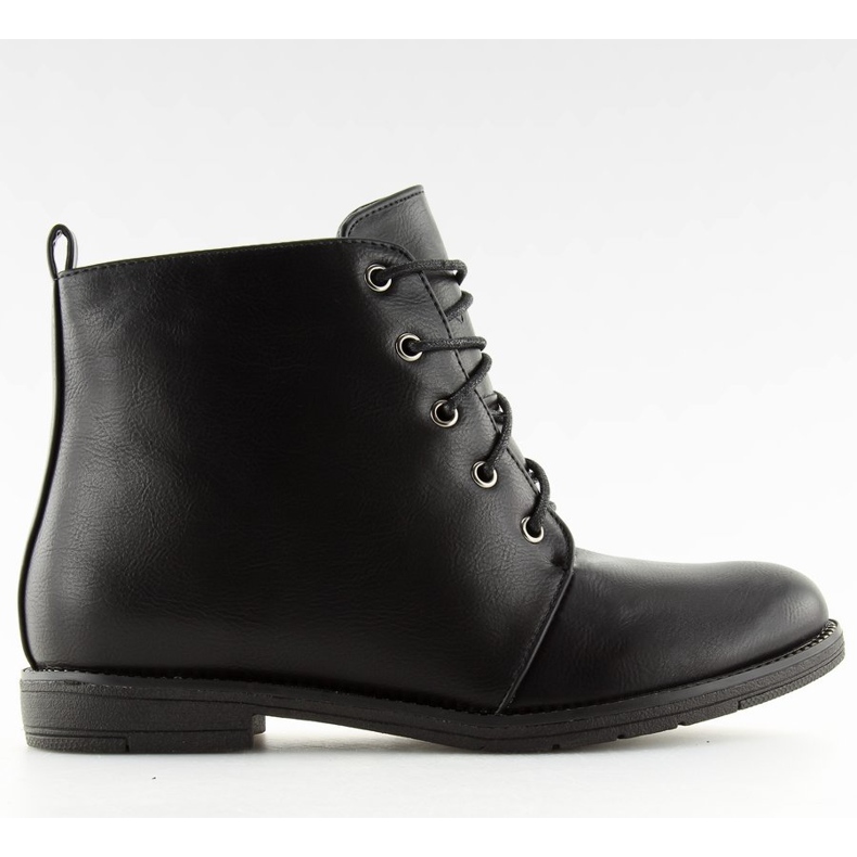 Black lace-up boots 3085 Black 2