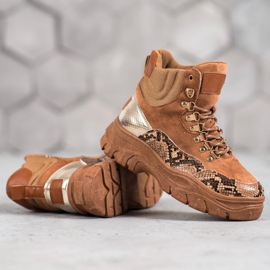 Lace-up VICES boots brown 2