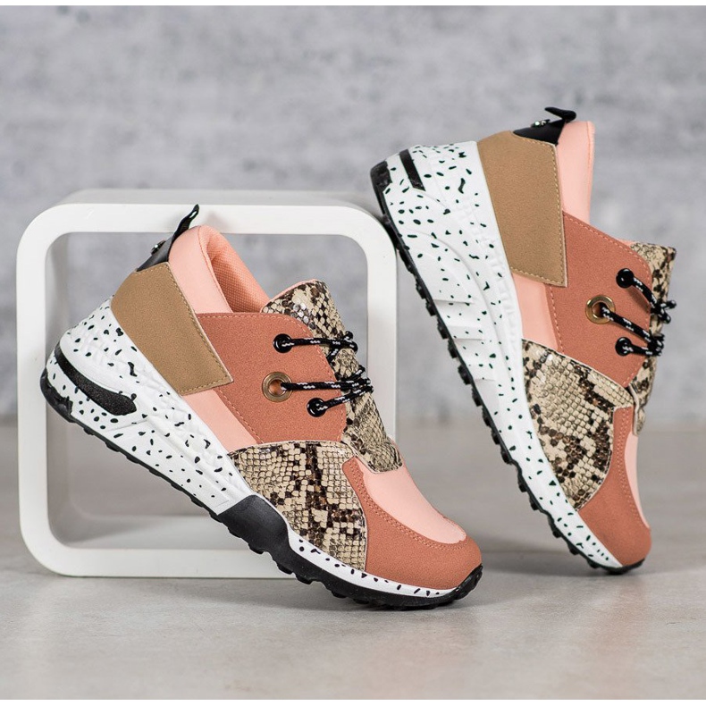 Snake Print VICES Sneakers pink 1