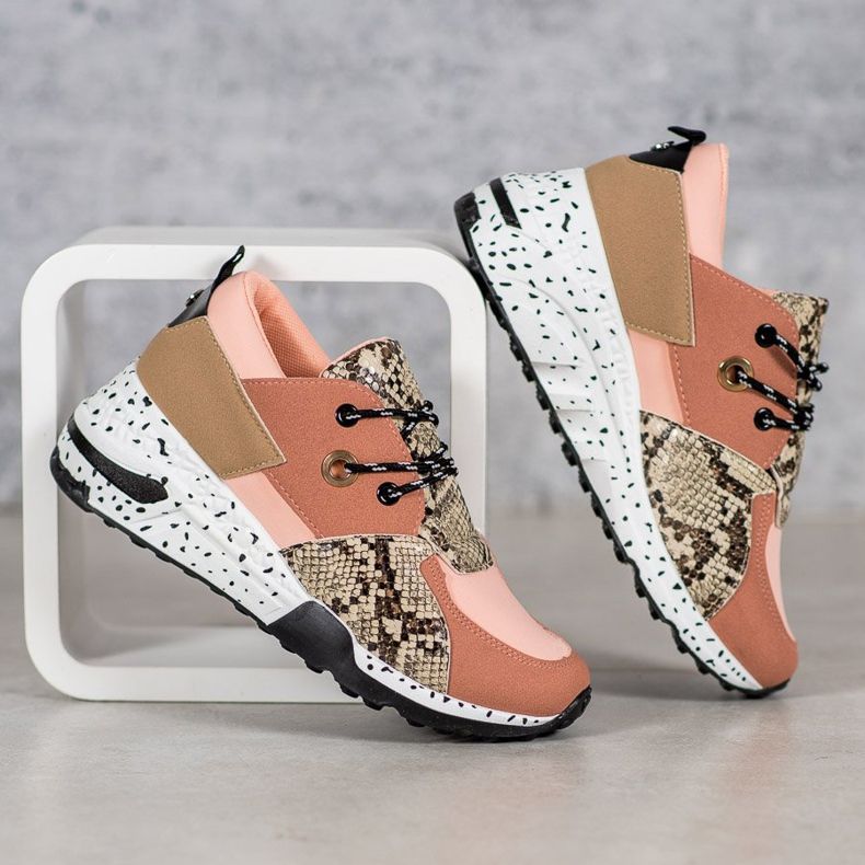 Snake Print VICES Sneakers pink 2