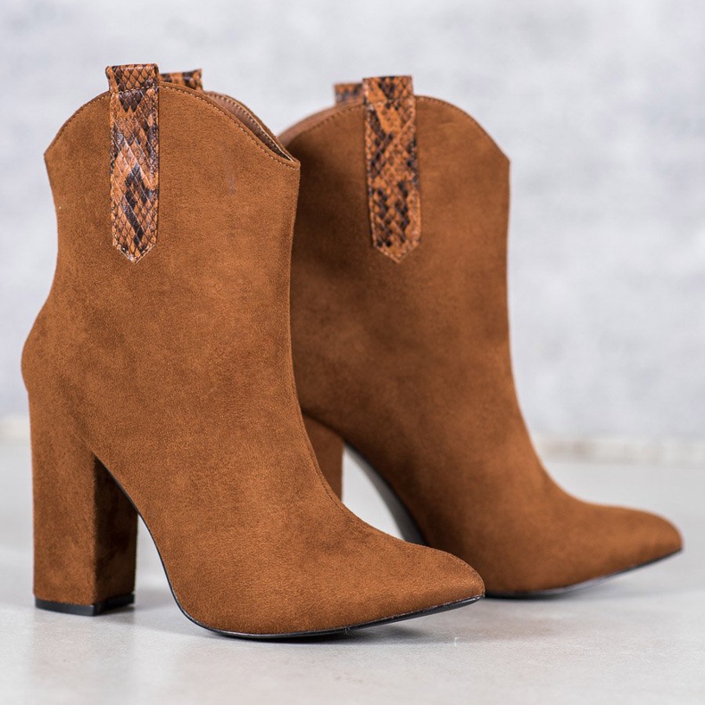 VICES suede cowboy boots brown 1