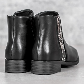Filippo Fashionable Snake Print boots black 2