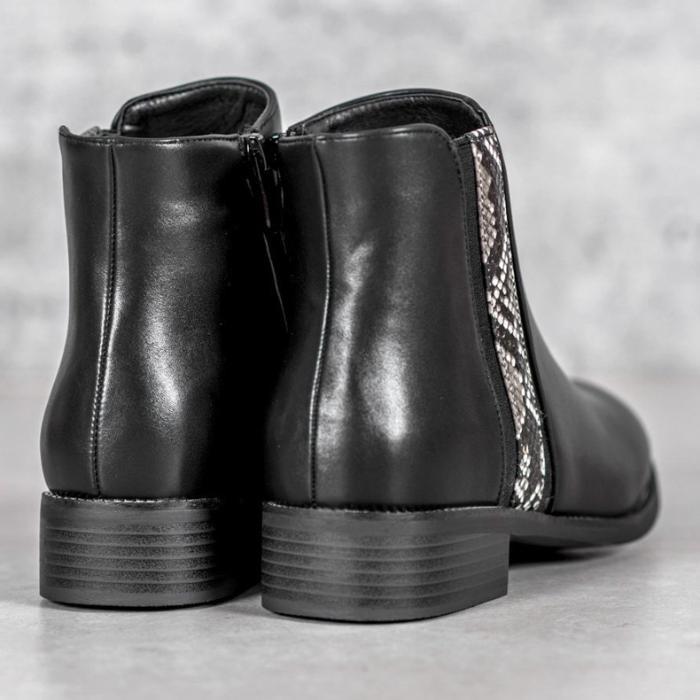 Filippo Fashionable Snake Print boots black 2
