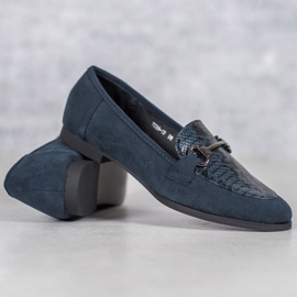 Snake Print VICES loafers blue 1