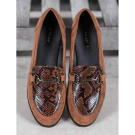 Snake Print VICES loafers brown 2