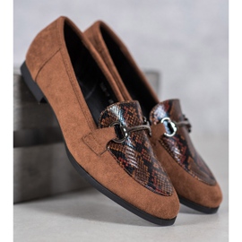 Snake Print VICES loafers brown 1