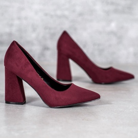 Burgundy VICES pumps red 1