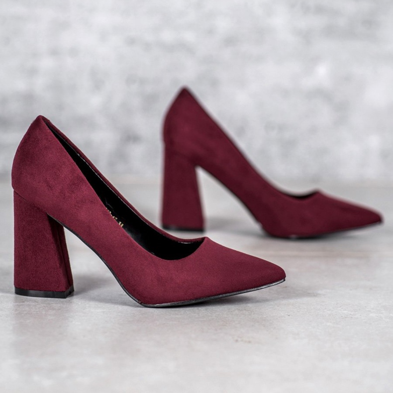 Burgundy VICES pumps red 1
