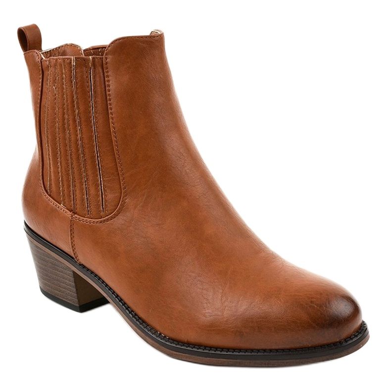 TX-3200 slip-on brown ankle boots 1