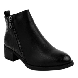 Black ankle boots with a TX-3201 zipper 1