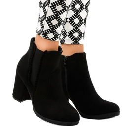 Black suede ankle boots on the A-762 post 1