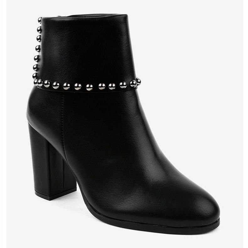 Black ankle boots with LJ007 studs 1