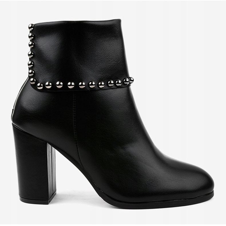 Black ankle boots with LJ007 studs 2