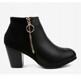 Black ankle boots with A166-1 zipper 2