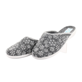 Adanex felt snowflake slippers 24215 white grey 3