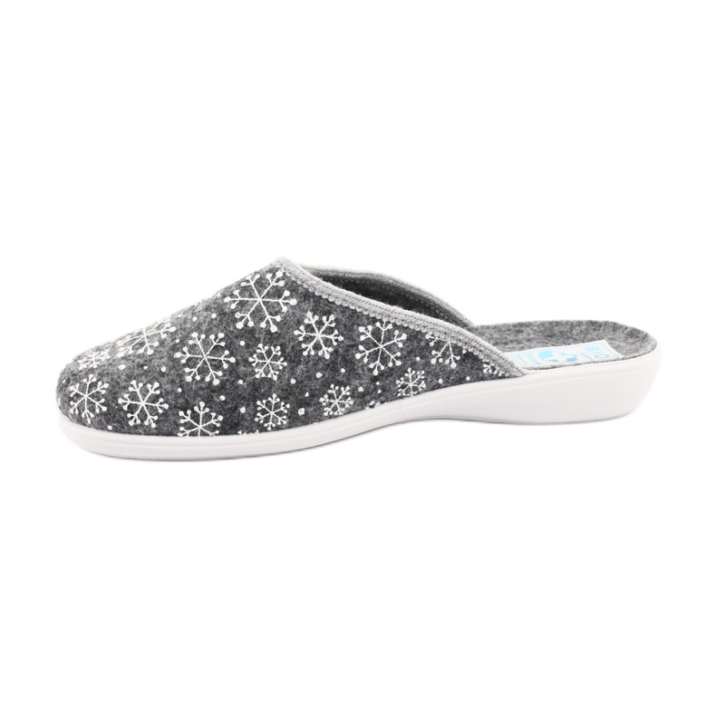 Adanex felt snowflake slippers 24215 white grey 2