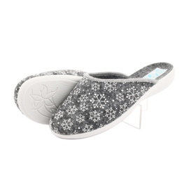 Adanex felt snowflake slippers 24215 white grey 4