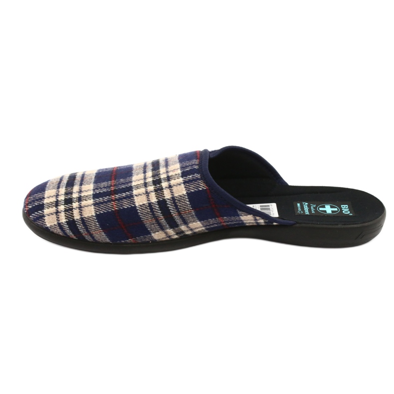 Slippers men's Adanex checkered slippers brown navy blue 2