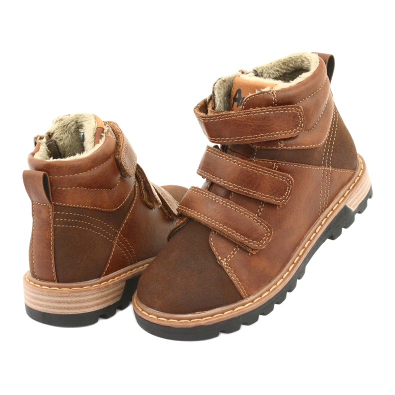 Timberki Boots with velcro American Club GC40 brown 4
