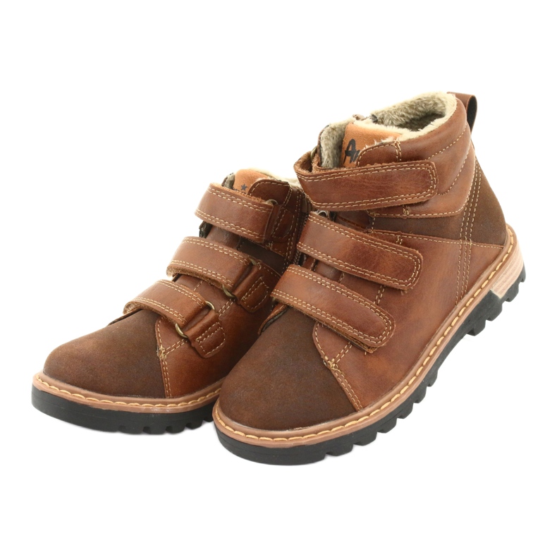 Timberki Boots with velcro American Club GC40 brown 3