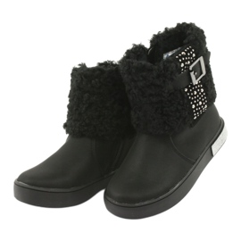 American Club Girls' boots with fur gc35 with black sequins 3