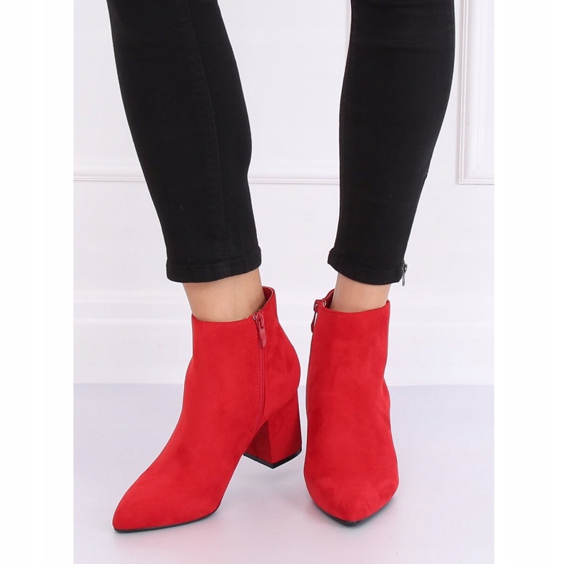 Red high-heeled boots Q1AX608-1 Red 1