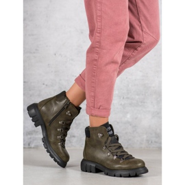 Kylie Lace-up boots green 1