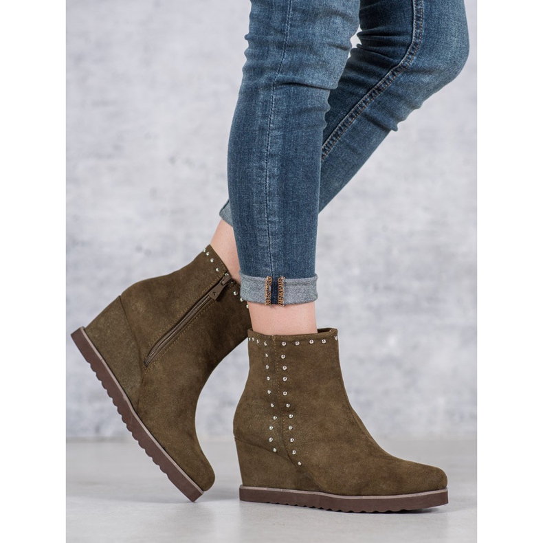 Kylie Green Ankle Boots 2