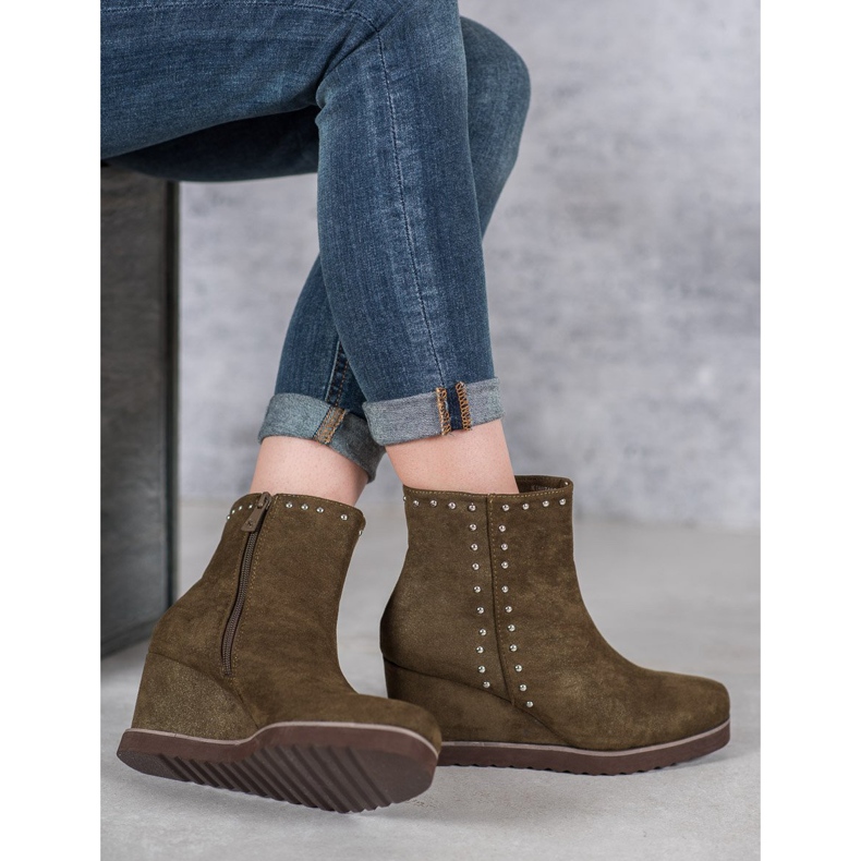 Kylie Green Ankle Boots 1