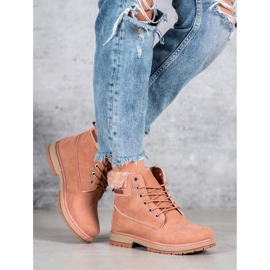 SHELOVET Hiking Boots With Fur pink 2