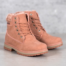 SHELOVET Hiking Boots With Fur pink 1