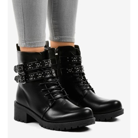 Black boots with buckles 9996-7 1