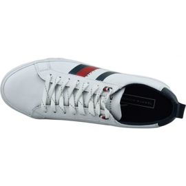 Shoes Tommy Hilfiger Flag Detail Leather Sneaker M FM0FM02576-YBR white 2