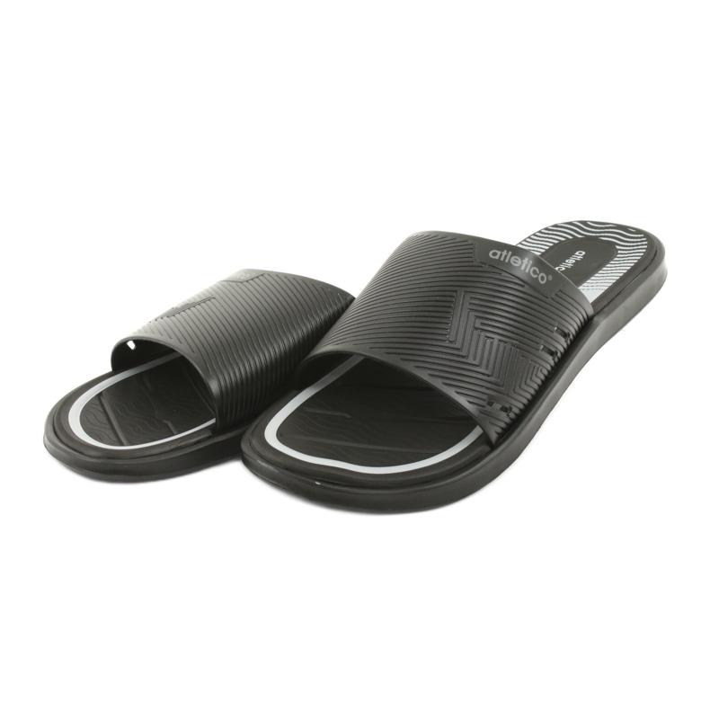Men's black slippers for the Atletico swimming pool grey 3