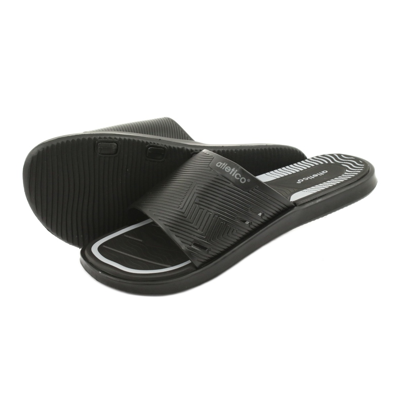 Men's black slippers for the Atletico swimming pool grey 4