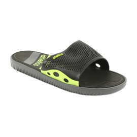 Men's black slippers for the Atletico swimming pool green 1 Men's black slippers for the Atletico swimming pool green 1